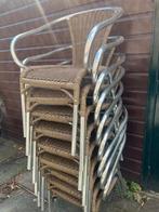 9x Stapelbare terrasstoelen - Horeca kwaliteit, Tuin en Terras, Tuinstoelen, Ophalen, Gebruikt, Metaal, Stapelbaar