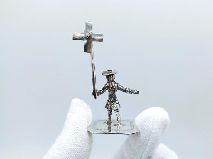 Zilveren miniatuur,  F. van Strant II, Amsterdam, ca. 1740, Antiek en Kunst, Antiek | Goud en Zilver, Zilver, Verzenden