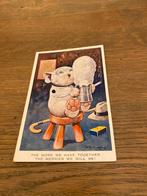 Vintage Valentijnskaart -Bonzo met Pijp, Verzamelen, Ophalen of Verzenden, 1920 tot 1940, Gelopen, België en Luxemburg