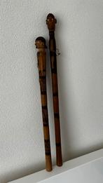 Afrika tribal art stokken met man figuur ceremoniele staaf, Antiek en Kunst, Kunst | Niet-Westerse kunst, Ophalen of Verzenden