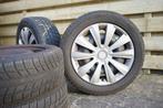 Winterbanden + velgen Michelin 195/55 R16, Gebruikt, 16 inch, Banden en Velgen, Personenwagen