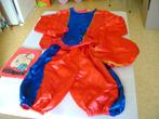 4del rood/blauw pietenpak voor 3/4jaar met rode snoepzak, Diversen, Ophalen of Verzenden, Zo goed als nieuw