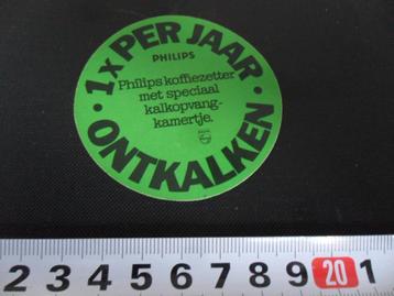 sticker PHILIPS Koffiezetter 1x per jaar ontkalken  beschikbaar voor biedingen