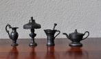 Vintage Miniatuur Tin Kan Vijzel Lamp Theepot 4-7 cm, Antiek en Kunst, Antiek | Tin, Ophalen of Verzenden
