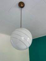 Gave 70’s retro lamp bronskleurig gestreept, Ophalen of Verzenden, Zo goed als nieuw
