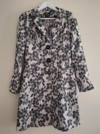 Lange Blazer ML Collections - Maat 38 - Bloemenprint, Kleding | Dames, Maat 38/40 (M), Zwart, Ophalen of Verzenden, Zo goed als nieuw
