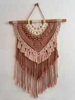 Boho wanddecoratie – handgeknoopte macramé in naturel tinten, Ophalen of Verzenden, Zo goed als nieuw