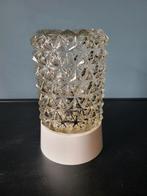 Plafondlamp / plafonniere vintage cilindervormig helder glas, Ophalen of Verzenden, Zo goed als nieuw, Glas