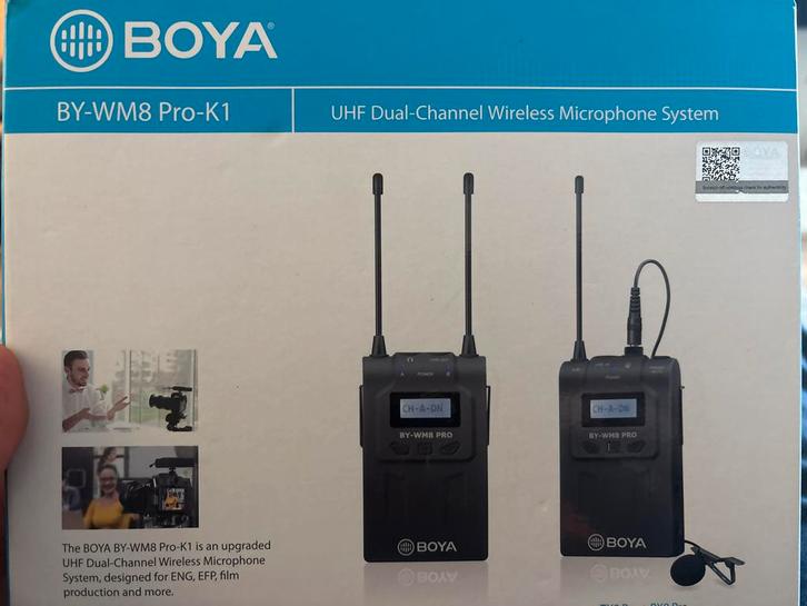 BOYA BY-WM8 Pro K1 Draadloos Microfoonsysteem, Audio, Tv en Foto, Professionele Audio-, Tv- en Video-apparatuur, Zo goed als nieuw