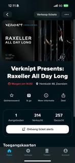 Verknipt Raxeller All Day Long 13 september, Tickets en Kaartjes, Twee personen
