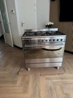 Smeg Gasfornuis 6 pits 90 cm, Ophalen, Gebruikt, 60 cm of meer, Gas