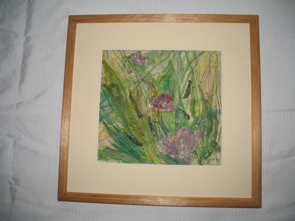 Schilderij *Rose Waterlelies Sprookjesachtig Mooi Vintage, Ophalen of Verzenden