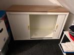 Kantoorkast met roldeuren, Ophalen, Kunststof, Gebruikt, 100 tot 150 cm