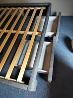 Tweepersoonsbed met lades Stof grijs, Ophalen