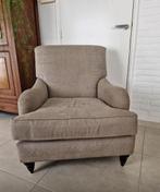 Fauteuil landelijk - linnen met print - goede staat rookvrij, Huis en Inrichting, Banken | Sofa's en Chaises Longues, Ophalen