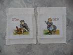 Borduurwerk "Ot en Sien", Hobby en Vrije tijd, Borduren en Borduurmachines, Ophalen of Verzenden, Gebruikt, Handborduren, Onderdeel of Toebehoren