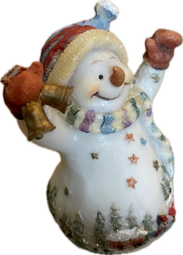 Stenen beeld Kirkland. Kerstmis Sneeuwpop met bellen., Diversen, Kerst, Zo goed als nieuw, Ophalen