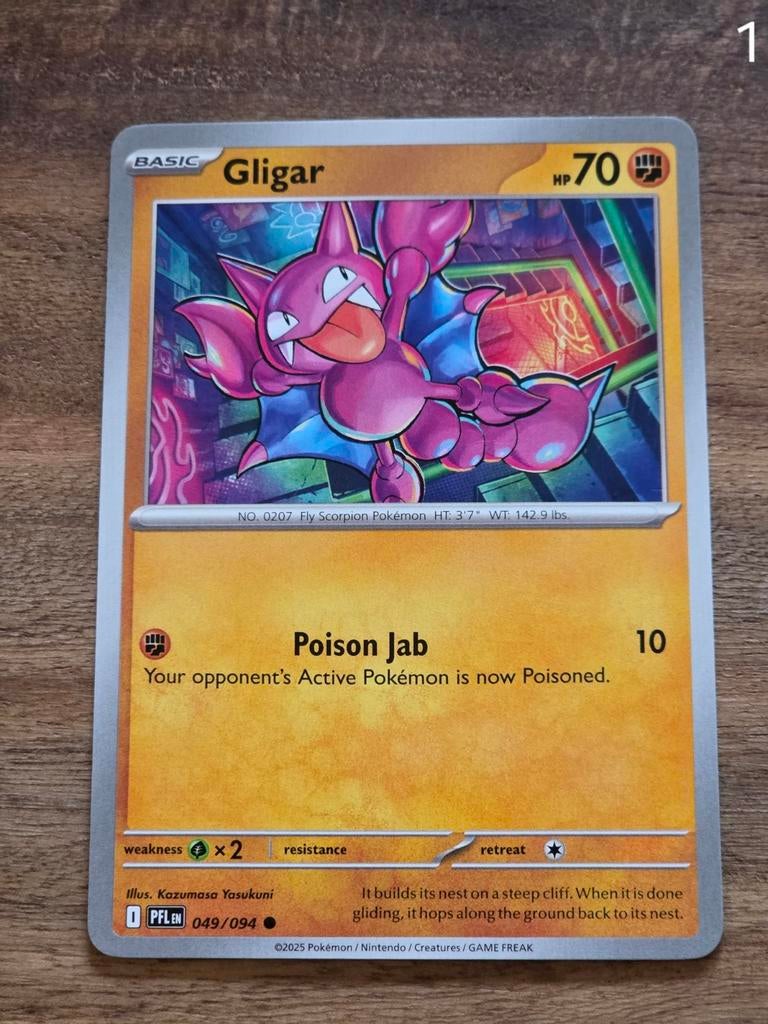 Pokémon Gligar 049/094 - Non Holo - PFL, Ophalen of Verzenden, Nieuw, Losse kaart