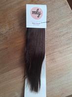 MLY clip in extentions ponytail donkerbruin 40 cm/100 gram, Sieraden, Tassen en Uiterlijk, Uiterlijk | Haarverzorging, Nieuw, Ophalen of Verzenden