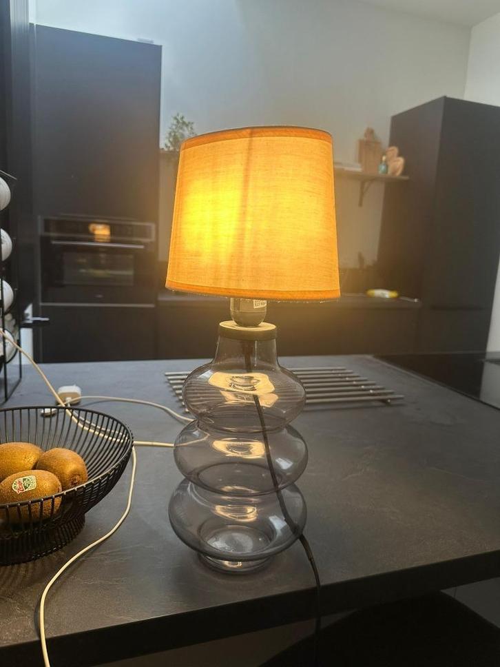 Moderne Tafellamp Zwart/Transparant - Strak Design, Huis en Inrichting, Lampen | Tafellampen, Zo goed als nieuw, Minder dan 50 cm