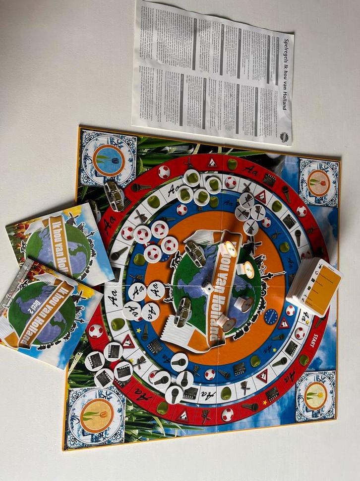 Ik Hou Van Holland Spel, Hobby en Vrije tijd, Gezelschapsspellen | Bordspellen, Gebruikt, Drie of vier spelers, Ophalen of Verzenden