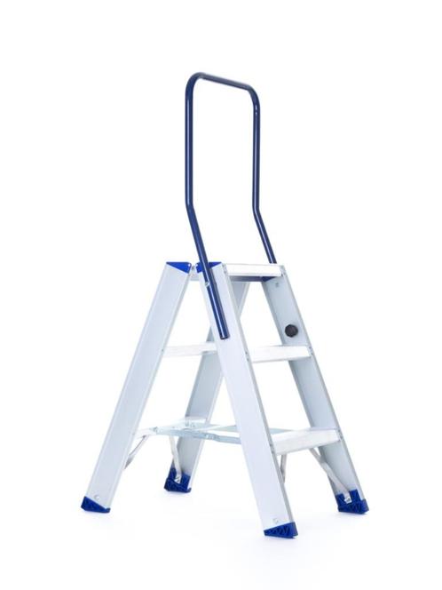 Dubbel oploopbare trap 2x3 treden, Doe-het-zelf en Verbouw, Ladders en Trappen, Nieuw, Trap, Minder dan 2 meter, Ophalen of Verzenden