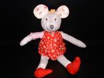 IKEA MUIS FABLER MUS VELOURS GRIJS MET ROOD/WIT JURKJE EN RO, Kinderen en Baby's, Speelgoed | Knuffels en Pluche, Ophalen of Verzenden
