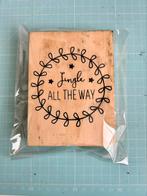 Xl grote kerst stempel “jingle”, Ophalen of Verzenden, Gebruikt, Houten stempel