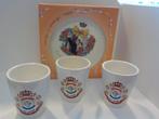 Drie melbekers met afbeelding Koningin Juliana + Bord, Verzamelen, Koninklijk Huis en Royalty, Ophalen of Verzenden, Nieuw, Nederland