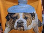 Engelse bulldog plaid deken 130x170, Ophalen of Verzenden
