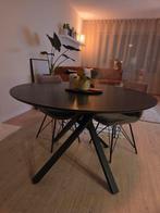 Ronde eettafel zwart 120cm, Ophalen, Rond, Vier personen, 100 tot 150 cm