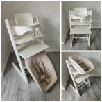 Stokke Tripp Trapp wit met babyset en newbornset, Gebruikt, Ophalen of Verzenden, Stokke Tripp Trapp, Stoelverkleiner