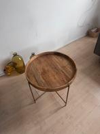 Zara Home Houten Salontafel - Diameter 64cm, Rond, 55 tot 75 cm, Zo goed als nieuw, Hout