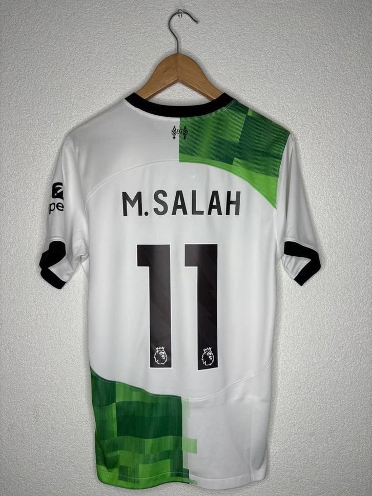 Liverpool Uit 2023/2024 Salah, Sport en Fitness, Voetbal, Zo goed als nieuw, Shirt, Maat S, Ophalen of Verzenden