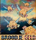 Ton Beentjes - Broodje Geld - Origineel Schilderij Amsterdam, Antiek en Kunst, Ophalen of Verzenden