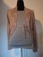 Kiabi gebreid kort vestje met opengewerkt patroon, Anneonline, Steenbergen, Shop@wesell4u.nl, Beige