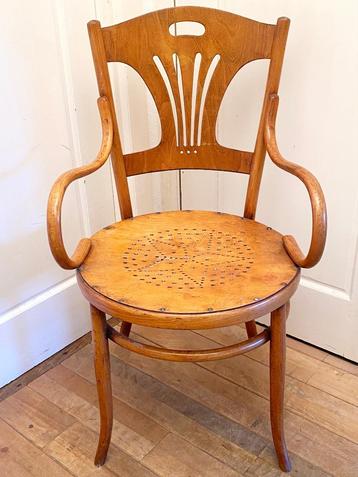 Antieke gebogen hout Fischel fauteuil, Wiener Secession beschikbaar voor biedingen