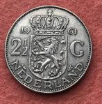 Zilveren Nederlandsche Rijksdaalder 1961 Juliana, Postzegels en Munten, Munten | Nederland, Zilver, 2½ gulden, Ophalen of Verzenden