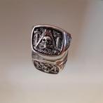 Vrijmetselaarsring - 70-80% korting., Nieuw, 17 tot 18, Dame of Heer, Zilver