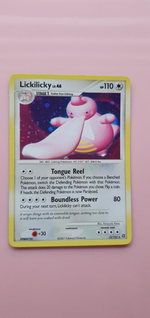 Lickilicky 12/132 holo pokemon kaart, Ophalen of Verzenden, Zo goed als nieuw