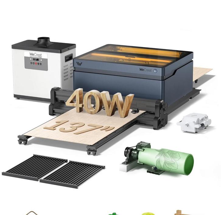 WeCreat Lasersnijder - 40W, Doe-het-zelf en Verbouw, Gereedschap | Freesmachines, Ophalen of Verzenden