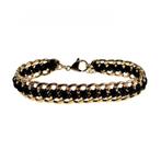 18cm tot 22cm Armband Dames Breed Verguld RVS Cubaanse, Staal, Birgitta-Gracht 33, 6465 EL Kerkrade, Nederland, Verzenden, Nieuw