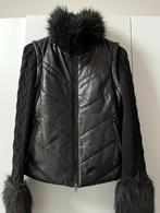 Chique jasje met leren body maat 36/38, Ophalen of Verzenden, Zo goed als nieuw, Maat 36 (S), Zwart