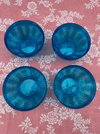 4 turquoise bakjes, Huis en Inrichting, Overige materialen, Gebruikt, Ophalen of Verzenden, Kom(men)