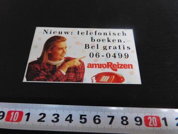 sticker AMRO Reizen Nieuw: telefonisch boeken 06-0499 *  beschikbaar voor biedingen