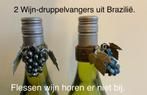 2 wijn-druppelvangers uit Brazilië., Rode wijn, Ophalen of Verzenden, Zo goed als nieuw