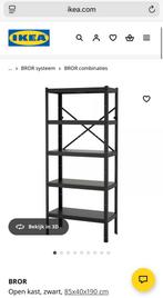 Stellingkast zwart (Bror ikea), Ophalen, Zo goed als nieuw