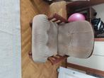 Gratis Antiek 2x Mahonie Stoelen Suede vintage design, Ophalen, Gebruikt, Bruin, Twee