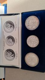 Zilveren Rijksdaalders Willem III, Juliana, Wilhelmina, Postzegels en Munten, Munten | Nederland, Koning Willem III, Setje, Zilver
