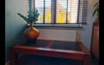 Set 2 salontafels hout / houten salontafel met hardsteen, Huis en Inrichting, Tafels | Salontafels, Ophalen, 50 tot 100 cm, 50 tot 100 cm